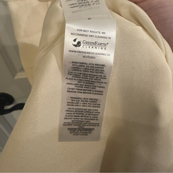 Self Portrait Cream Linen Midi Dress - Picture 13 of 15